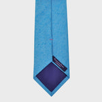 Silk & Cotton Blend Slub Tie in Opal Blue
