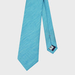 Silk & Linen Blend Tie in Aqua Blue