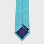 Silk & Linen Blend Tie in Aqua Blue