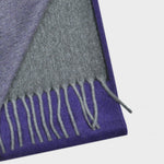 Three Panels of Colour Cashmere Scarf in Violet, Grey & Charcoal