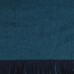 Three Panels of Colour Cashmere Scarf in Teal, Blue & Brown