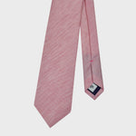 Silk & Linen Blend Tie in Coral Pink