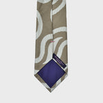 Really Big Cream Teardop on Ecru Silk Tie