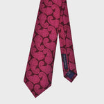 Ornate Paisley Teardops on Natte Silk Tie in Pink & Claret