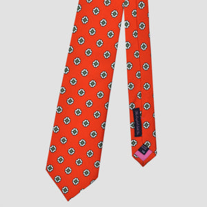 Florets Silk Tie in Orange