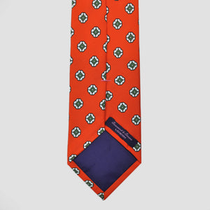 Florets Silk Tie in Orange