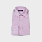 Spread Collar Linen Shirt in Pink
