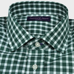 Green & White Gingham Check Button Down Shirt