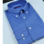 Blue on Blue Medium Gingham Check Button Down Shirt