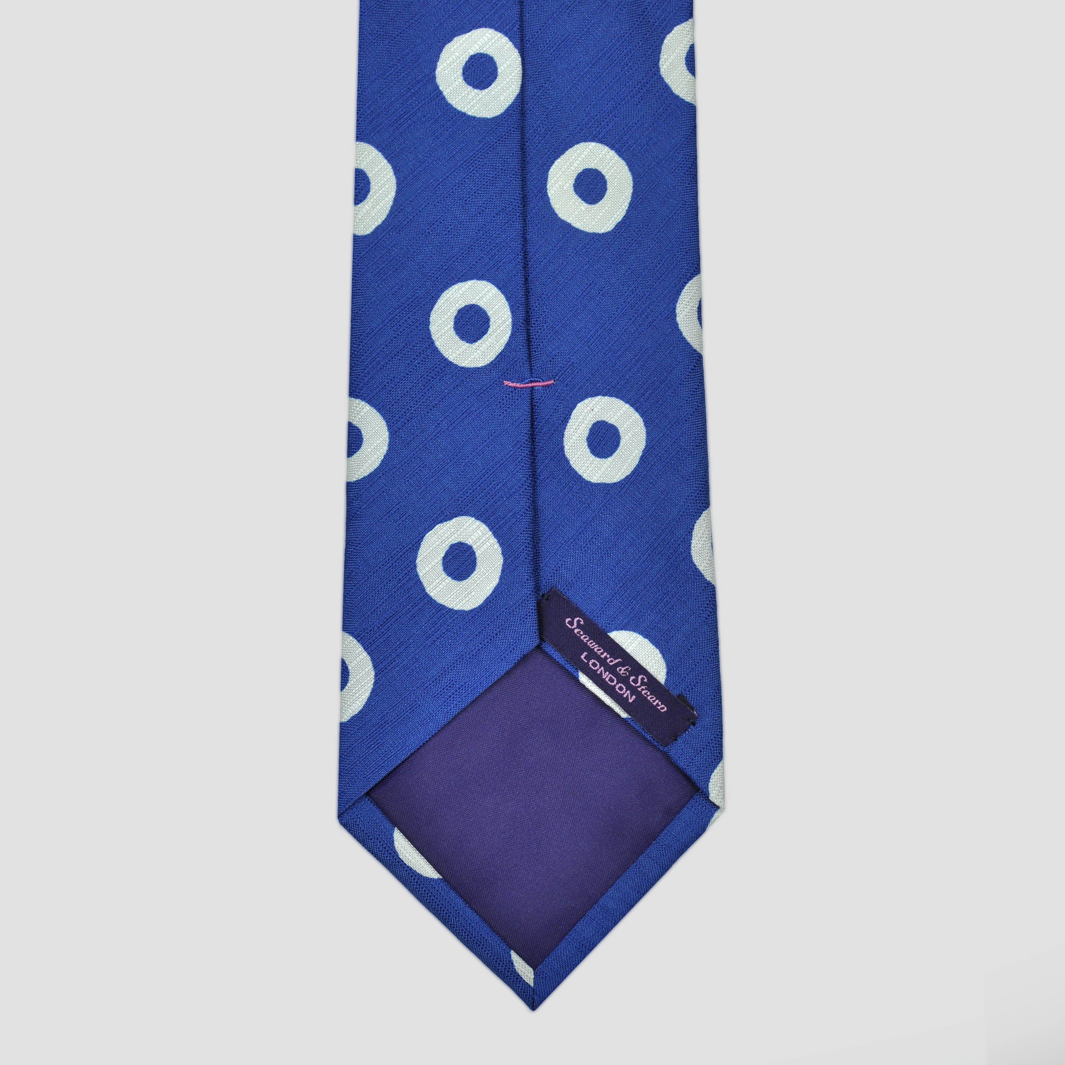 Hoops Silk Tie in Blue