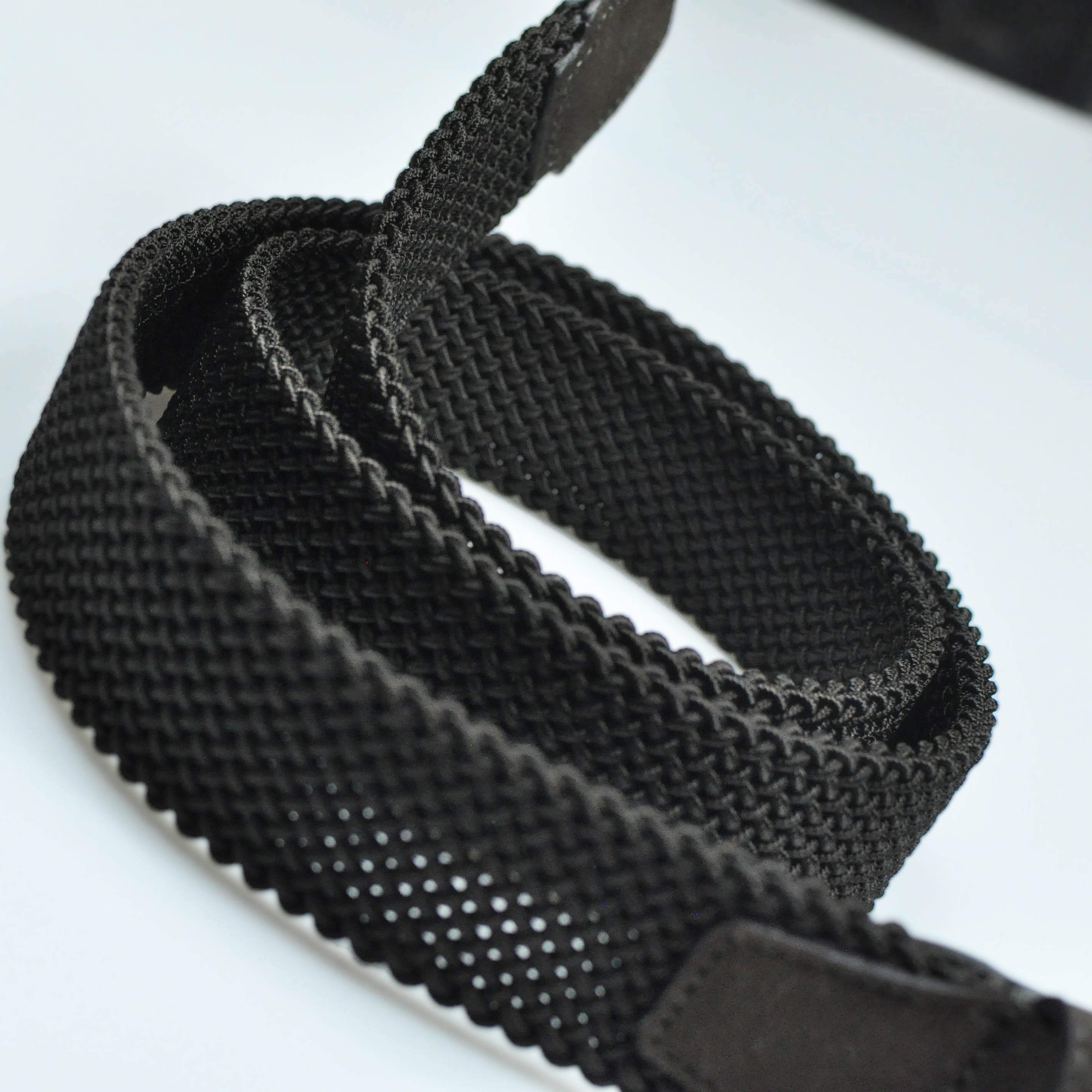 Brown Woven Belt with Brown Suede Trim & Brass Buckle