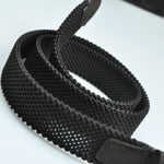 Brown Woven Belt with Brown Suede Trim & Brass Buckle