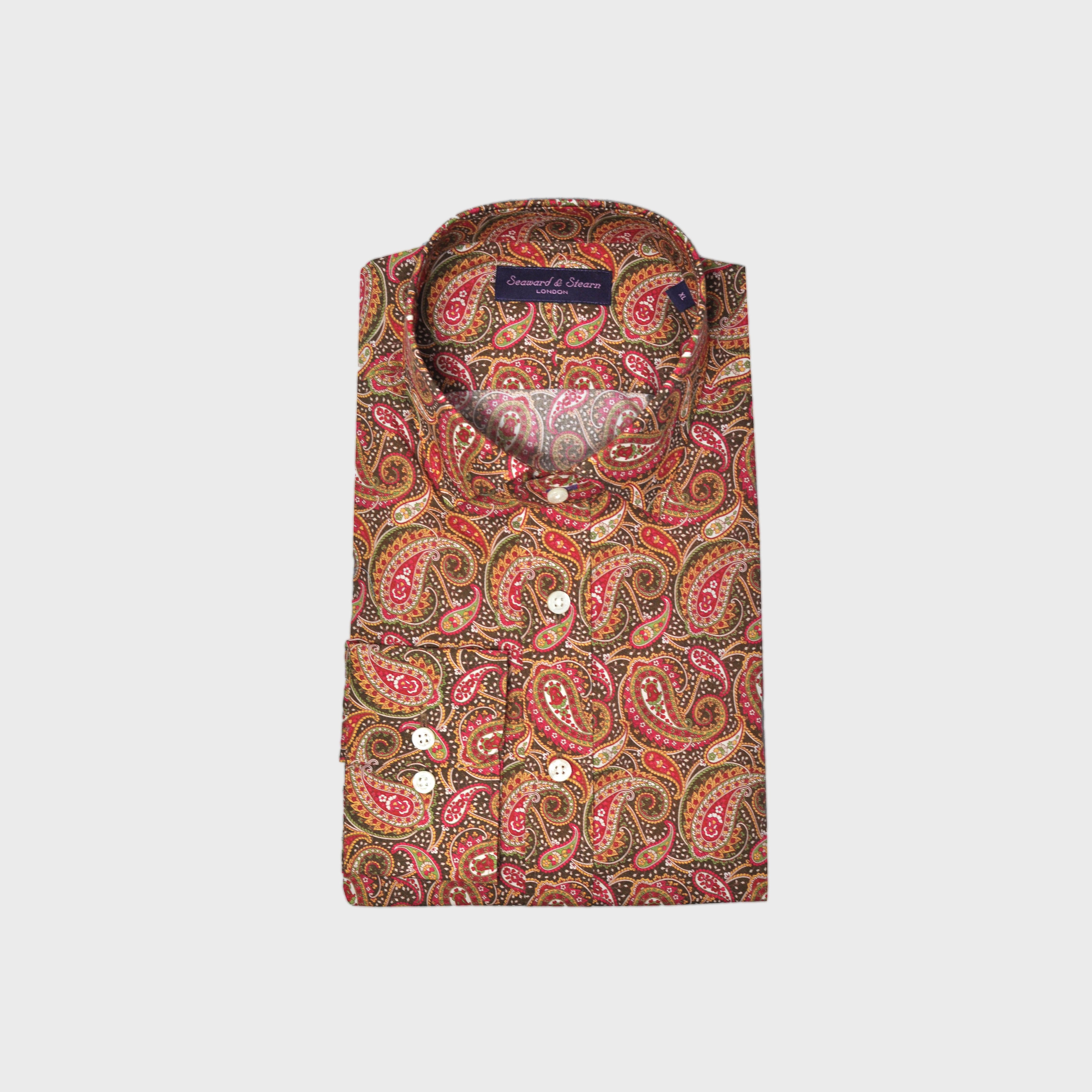 Paisley Spread Collar Shirt