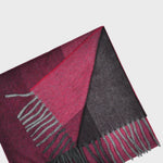 Three Panels of Colour Cashmere Scarf in Reds & Browns