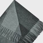 Three Panels of Colour Cashmere Scarf in Greys & Charcoal