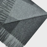 Three Panels of Colour Cashmere Scarf in Greys & Charcoal