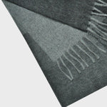 Three Panels of Colour Cashmere Scarf in Greys & Charcoal