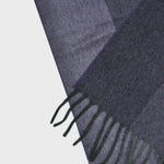 Three Panels of Colour Cashmere Scarf in Blues & Purples