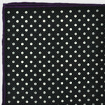 Dots & Checks Reversible Panama Silk Pocket Square in Charcoal & Grey