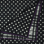 Dots & Checks Reversible Panama Silk Pocket Square in Charcoal & Grey