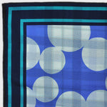 Big Dots & Checks Reversible Panama Silk Pocket Square in Navy, Blue & Teal