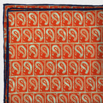 Teardrops & Geo's Reversible Panama Silk Pocket Square in Orange