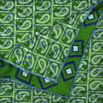 Teardrops & Geo's Reversible Panama Silk Pocket Square Green