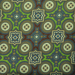 Bold Florets English Silk Pocket Square in Lime, Blue & Brown