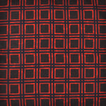 Squares & Hoops Reversible Panama Silk Pocket Square in Navy Blue & Red