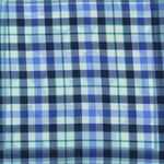 Big Dots & Checks Reversible Panama Silk Pocket Square in Navy, Blue & Teal