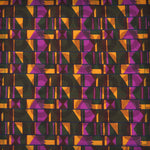 Hoops & Aztec Reversible Panama Silk Pocket Square in Brown & Pink & Ochre