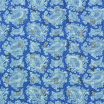 Geometrics & Paisley Reversible Panama Silk Pocket Square in Navy, Blue & Beige