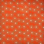 Teardrops & Geo's Reversible Panama Silk Pocket Square in Orange
