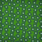 Teardrops & Geo's Reversible Panama Silk Pocket Square Green