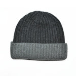 Four Ply Cashmere Winter Beanie in Greys