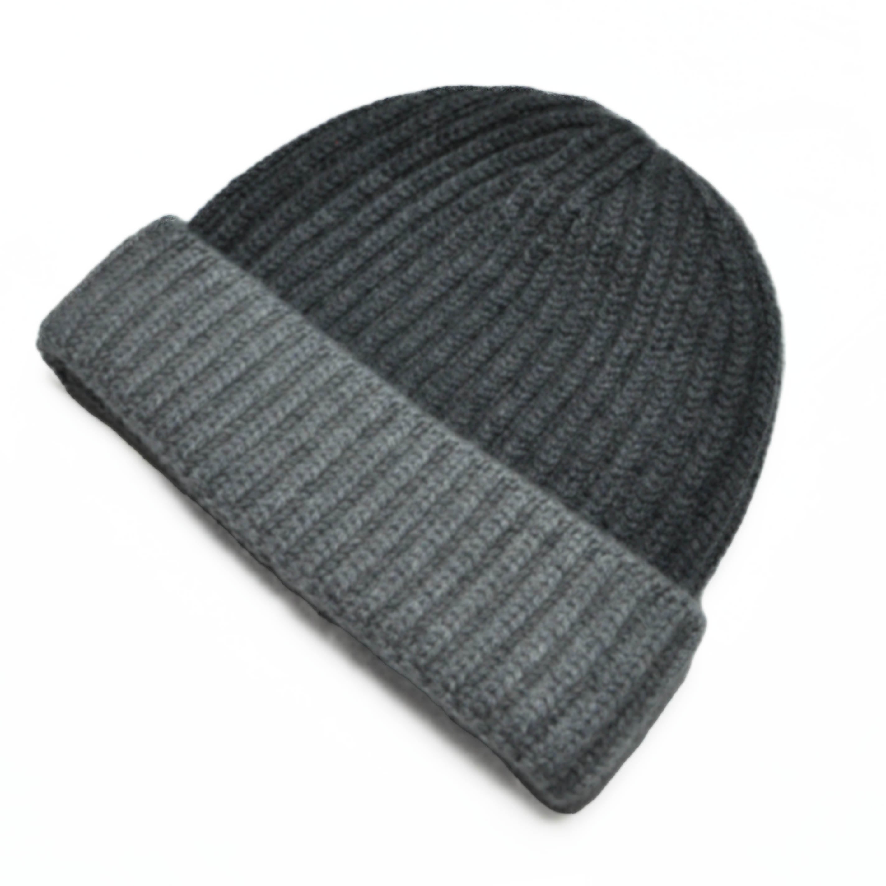 Four Ply Cashmere Winter Beanie in Greys