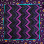 Chevrons & Spots Wool & Silk Pocket Square in Pink, Purple, Plum & Yellow