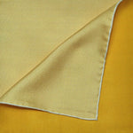 Single Colour Reversible Panama Silk Pocket Square in Sunset Yellow & Pale Yellow