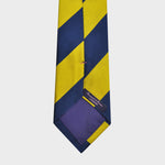 Stripes in Navy Blue & Mellow Yellow Reppe Silk Tie