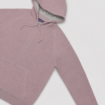Cotton Zip-up Hooded Jumper in Dusty Pink