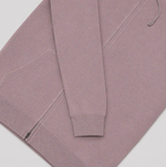 Cotton Zip-up Hooded Jumper in Dusty Pink