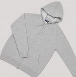 Cotton Zip-up Hooded Jumper in Light Grey