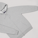 Cotton Zip-up Hooded Jumper in Light Grey