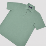 Fine Pique Cotton Polo Shirt in Pastel Green