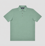 Fine Pique Cotton Polo Shirt in Pastel Green