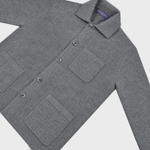 Wool Blazer with Breast Pocket in Grey