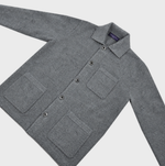 Wool Blazer with Breast Pocket in Grey