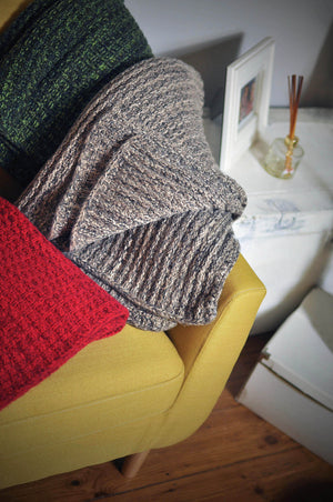 Cashmere Throw in Speckled Red
