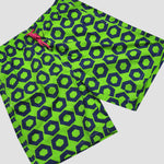 Hexagon-a-gogo Swim Short in Lime & Blue