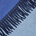 Four Panels of Colour Cashmere Scarf in Blues